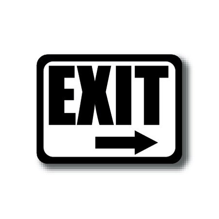 Ergomat 12in x 9in RECTANGLE SIGNS - Exit DSV-SIGN 108 #2190 -UEN